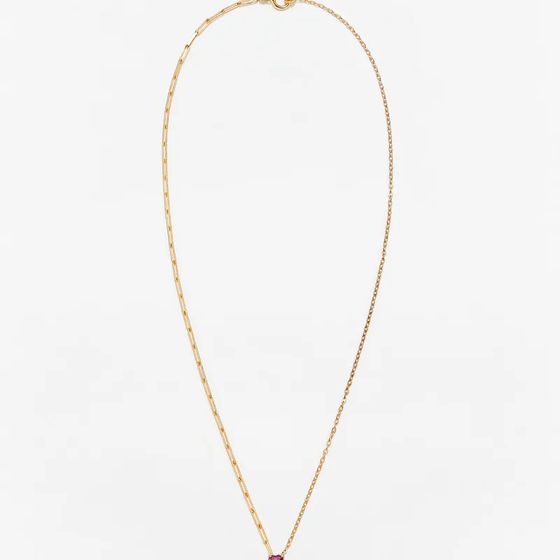 COLLIER SOLITAIRE COEUR PM OR JAUNE