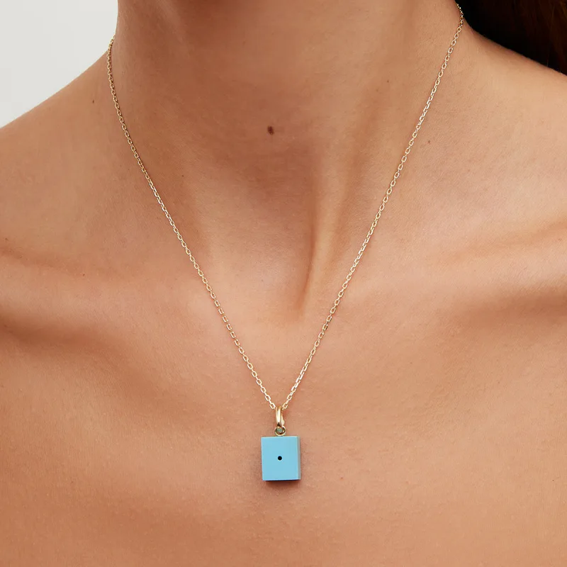 LE CUBO TURQUOISE OR JAUNE