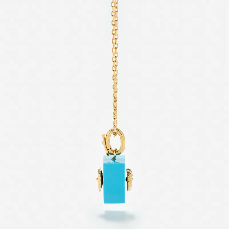 LE CUBO TURQUOISE OR JAUNE