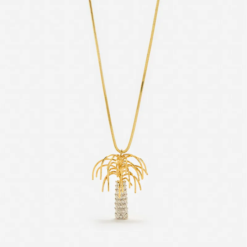 PENDENTIF PALMIER OR JAUNE