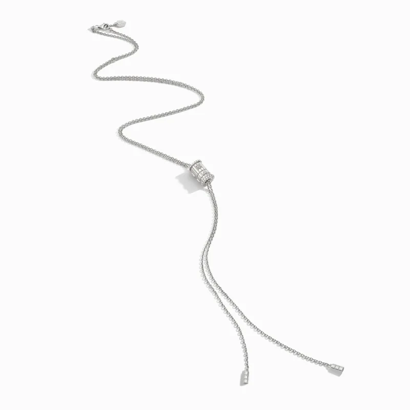 LIFE Full Diamond Spinning Cravat Necklace