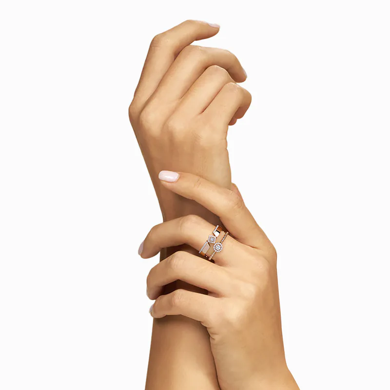 Rock Mix Double-Strand Ring