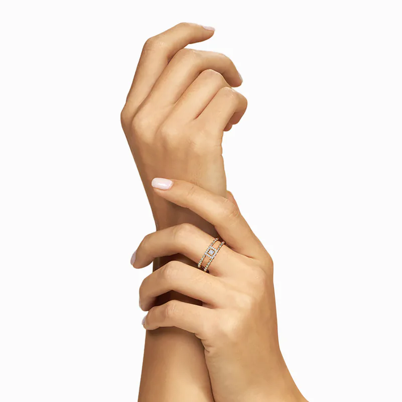 Rock Square Dual Ring