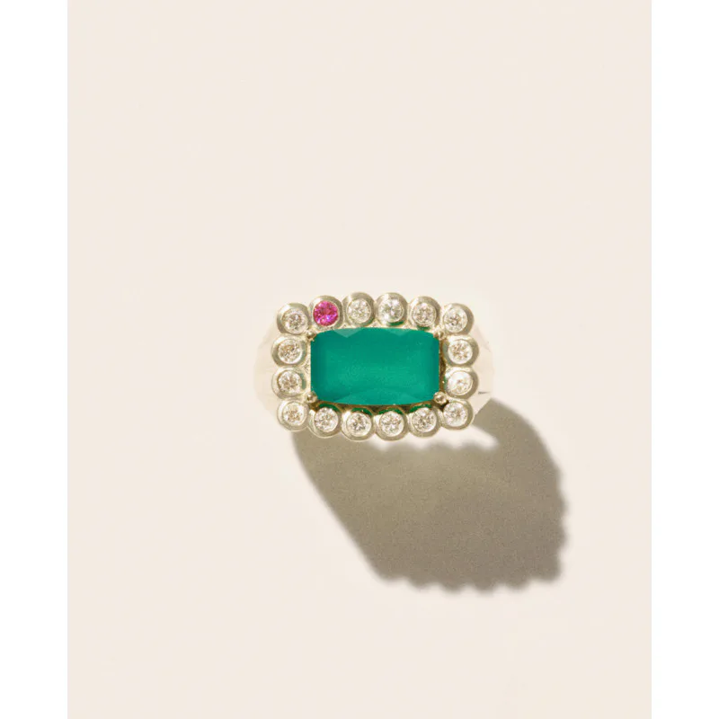 ROBIN N°2 GREEN CHALCEDONY