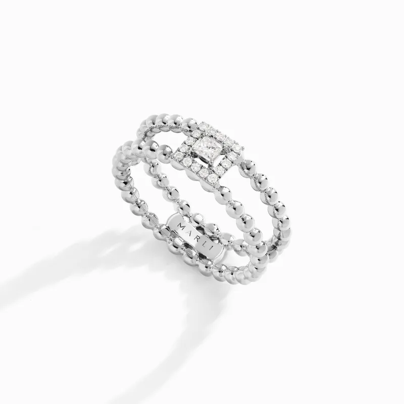 Rock Square Dual Ring