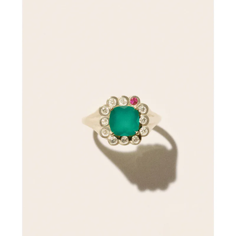 ROBIN N°1 GREEN CHALCEDONY