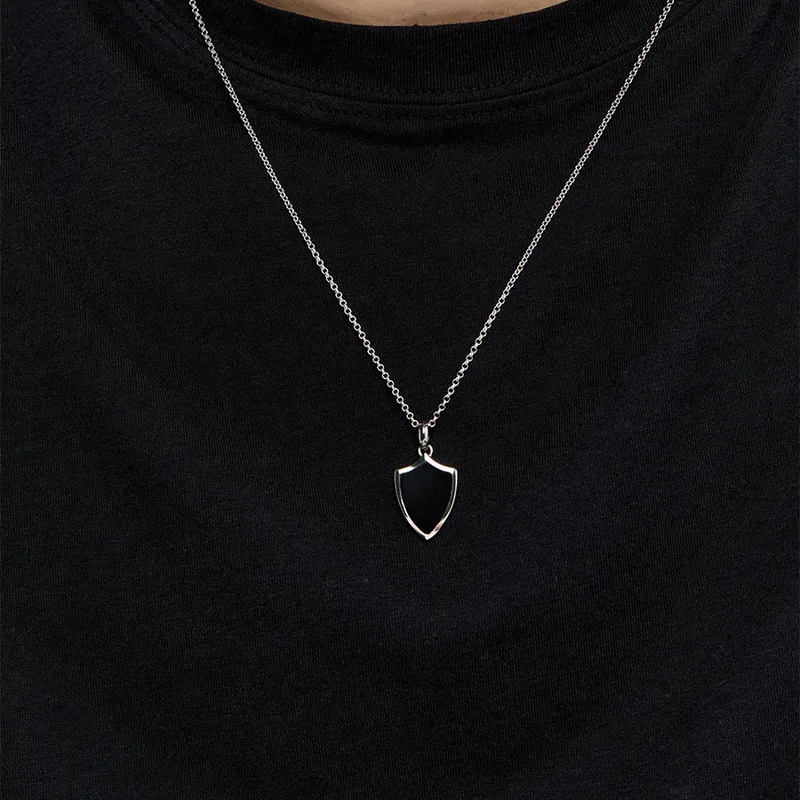Onyx Shield Necklace
