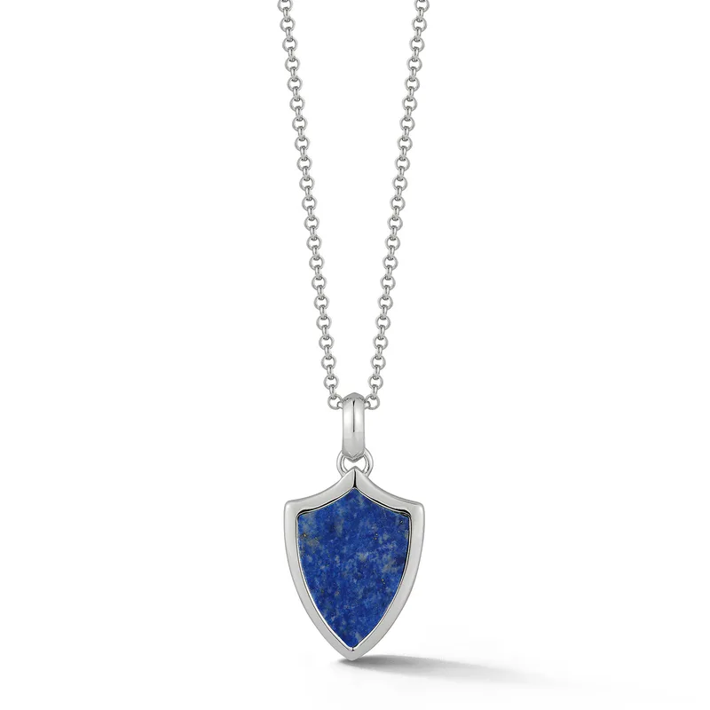 Lapis Shield Necklace