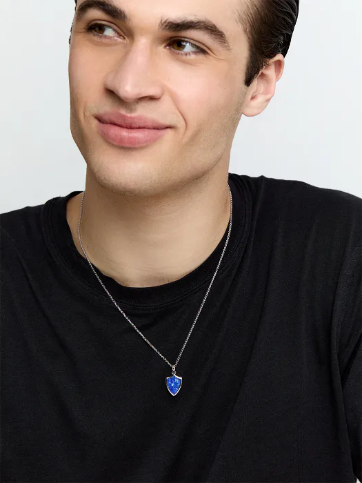 Lapis Shield Necklace