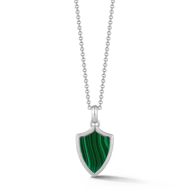 Malachite Shield Necklace