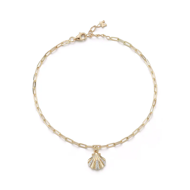 14kt Petite Venus Anklet