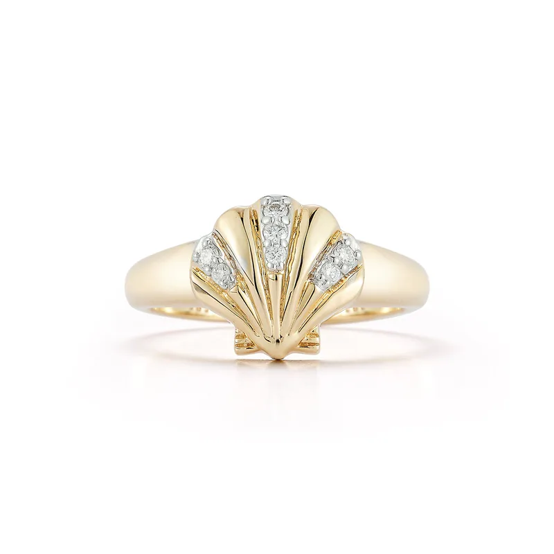 14kt Petite Venus Signet Ring