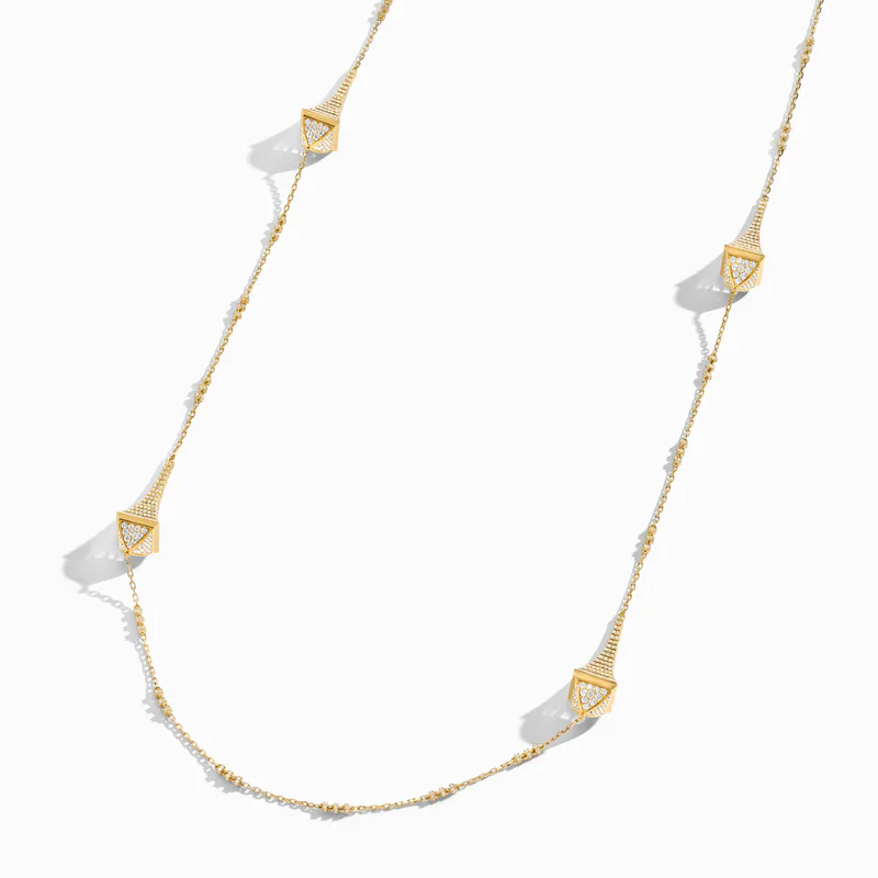 Cleo Rev Full Diamond Long Chain Necklace