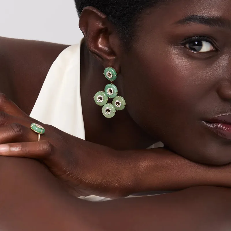 14kt Jade Donut Galore Earrings