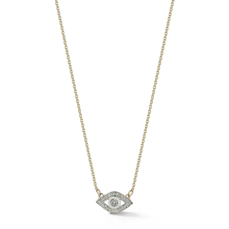 14kt Diamond Evil Eye Necklace