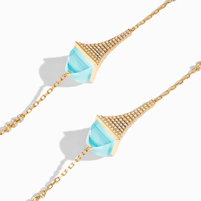 Cleo Rev Diamond Long Chain Necklace