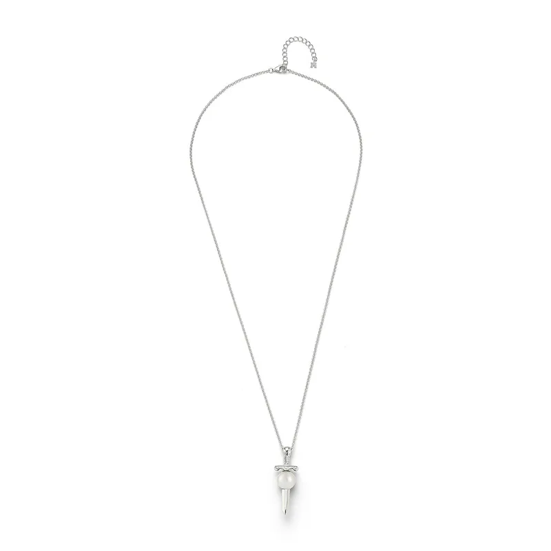 Sword in White Pearl Necklace