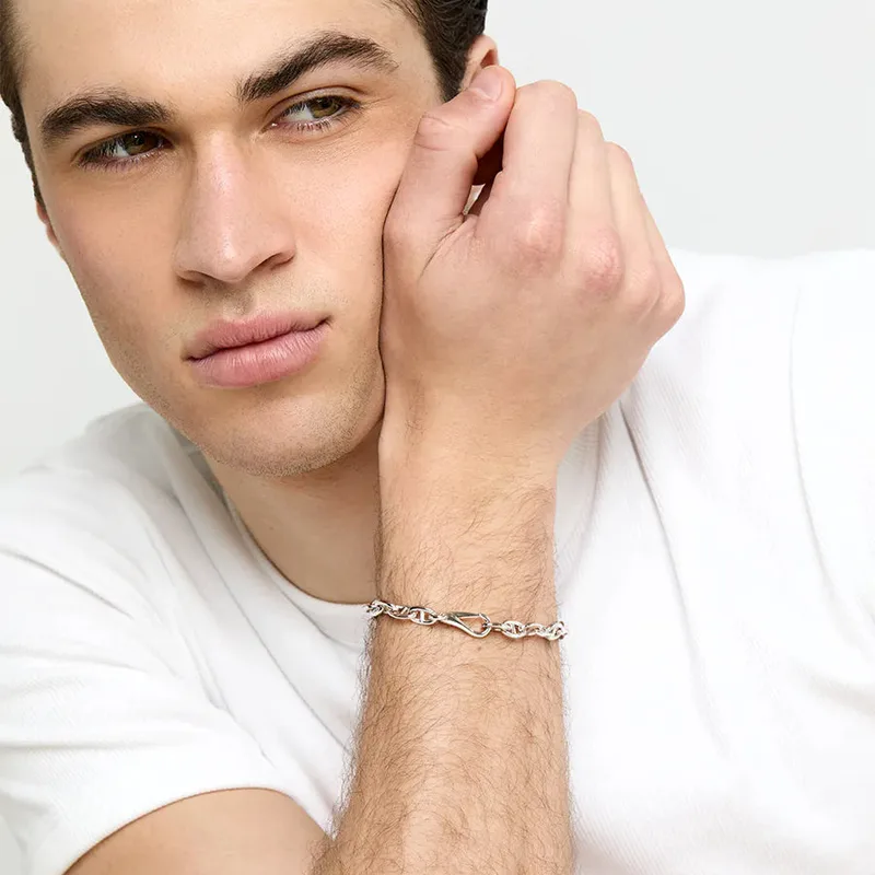 Small Anchor Link Chain Bracelet