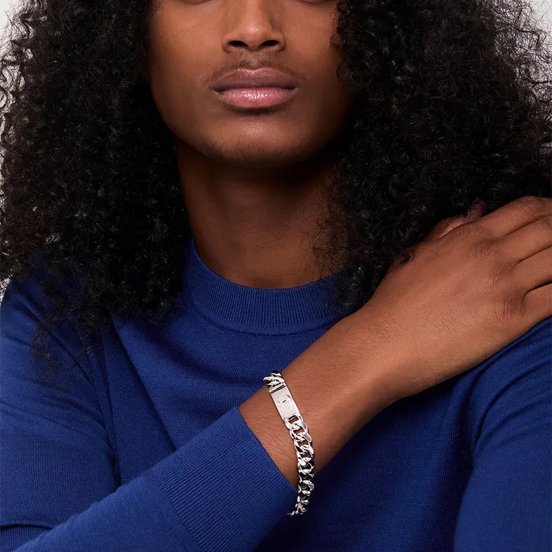 Anchor Lock Cuban Link Chain Bracelet