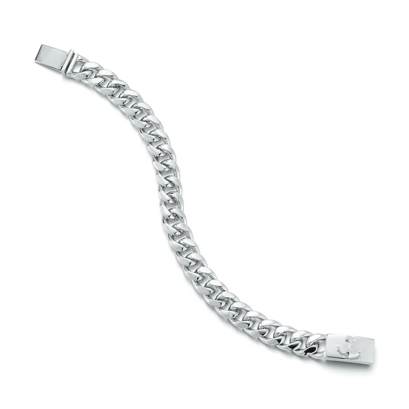 Anchor Lock Cuban Link Chain Bracelet
