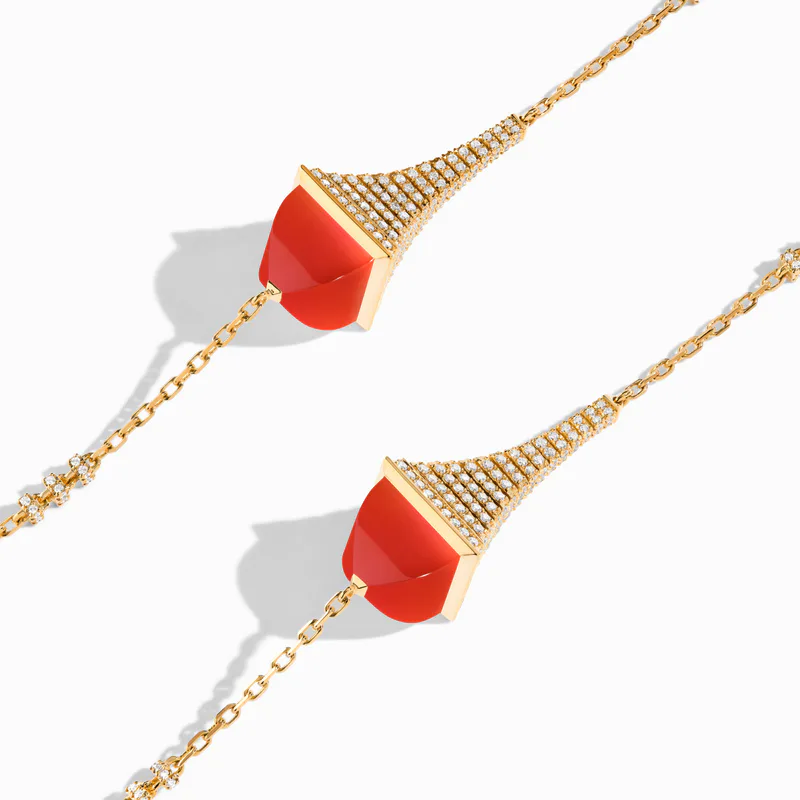 Cleo Rev Diamond Long Chain Necklace