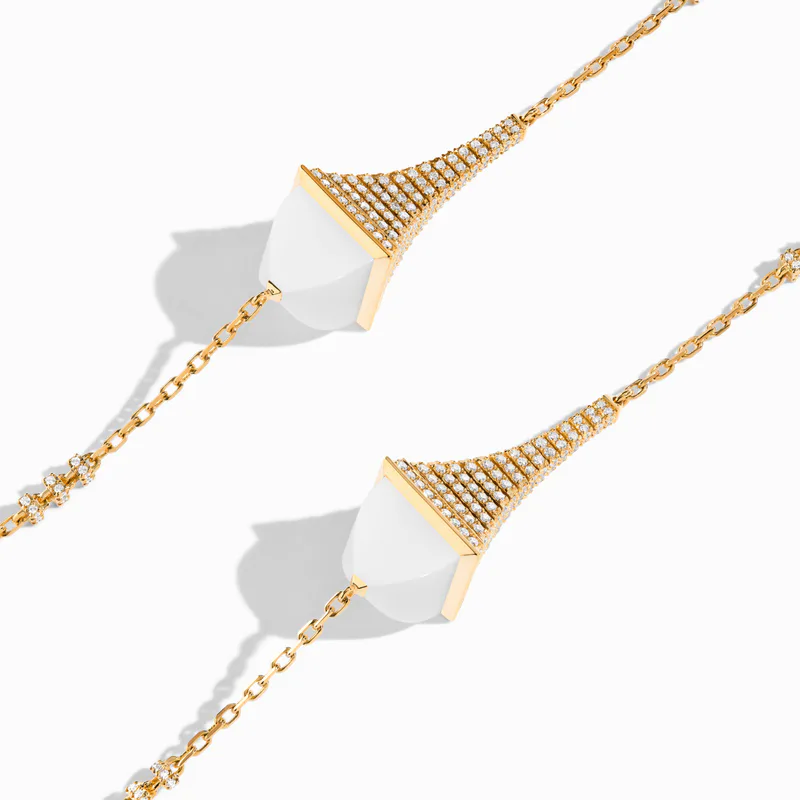 Cleo Rev Diamond Long Chain Necklace