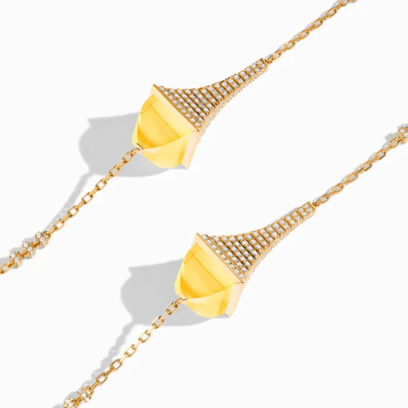 Cleo Rev Diamond Long Chain Necklace