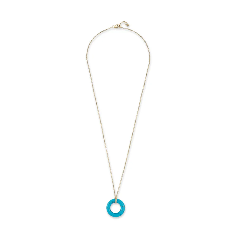 14kt Turquoise Donut Necklace