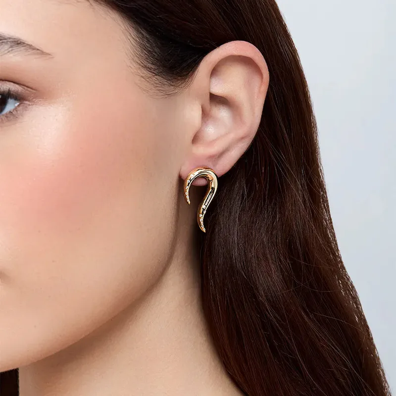 14kt Swoosh Earrings