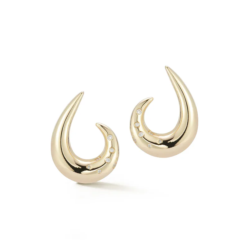 14kt Curl Earrings
