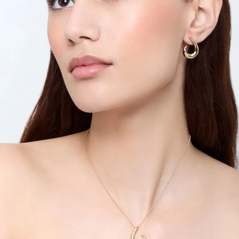 14kt Curl Necklace