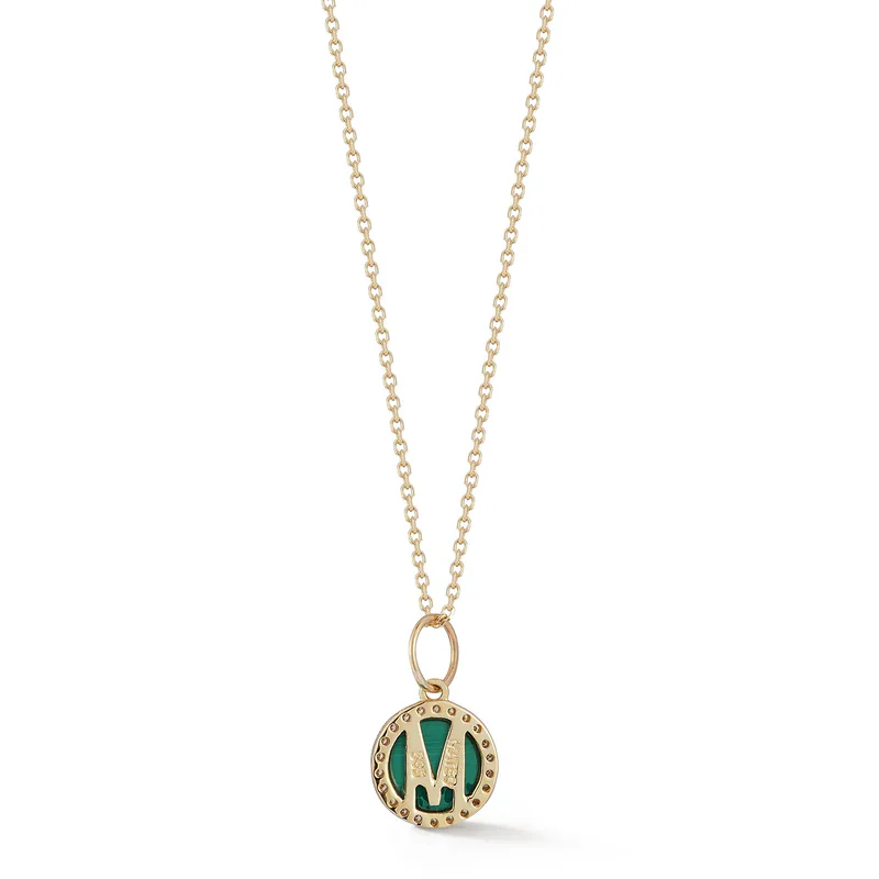 14kt Malachite and Diamond Necklace