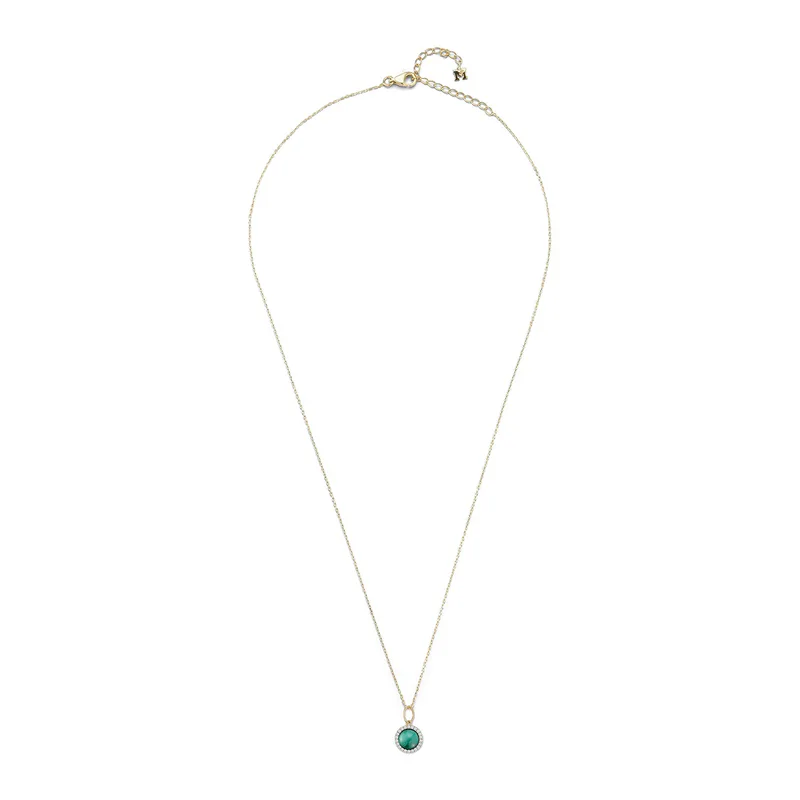 14kt Malachite and Diamond Necklace