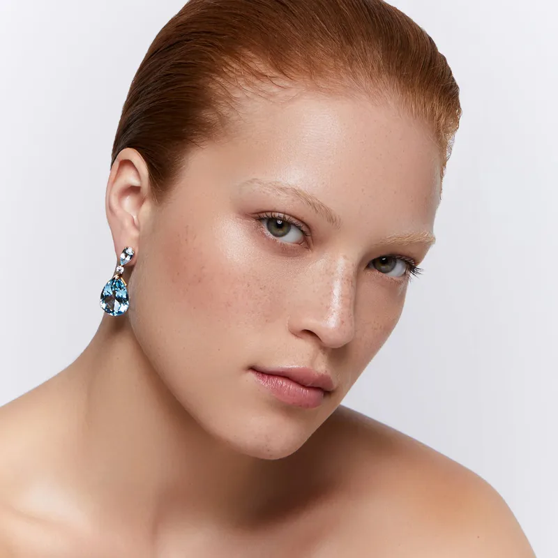 14kt Blue Topaz Sophia Earrings