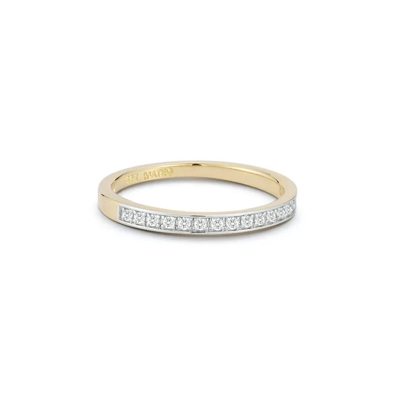 14kt La Barre Half Diamond Ring