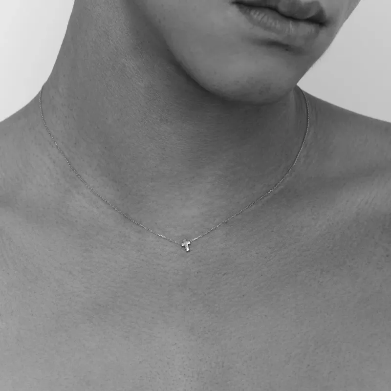 Suspended Cross Necklace