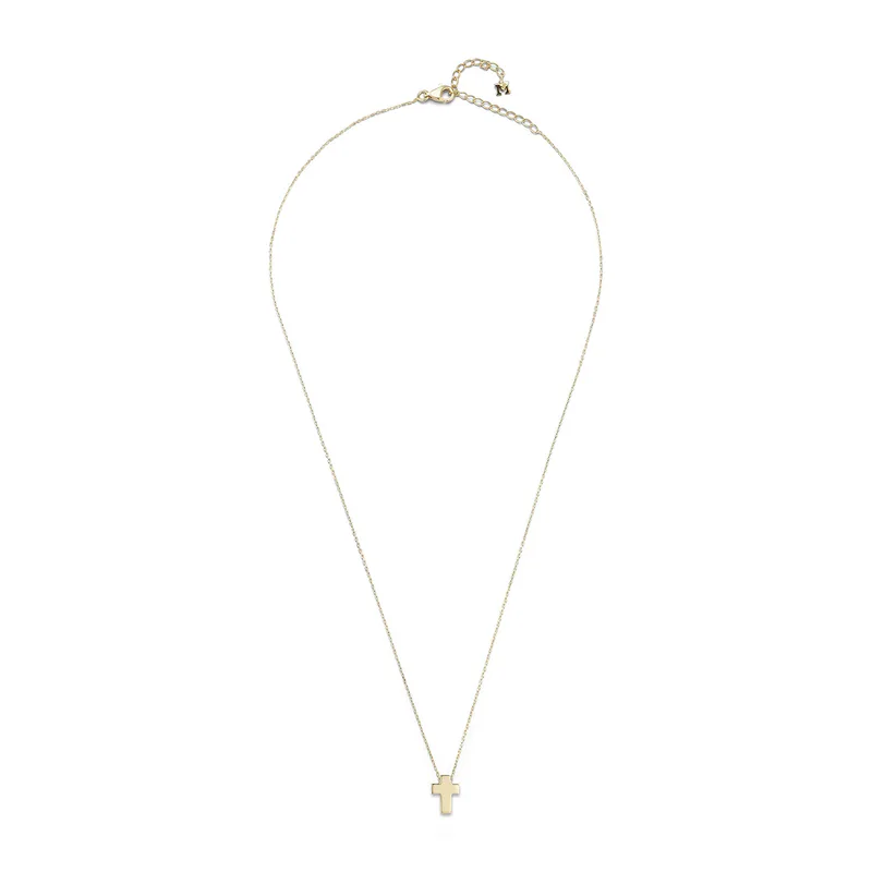 14kt Suspended Cross Necklace