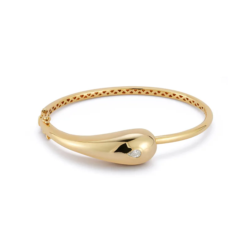 14kt Diamond Water Droplet Bracelet