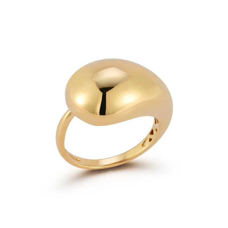 14kt Gold Water Droplet Ring