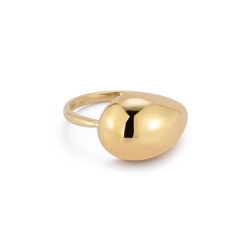 14kt Gold Water Droplet Ring