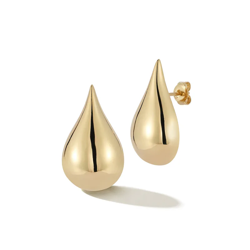 14kt Gold Water Droplet Earrings