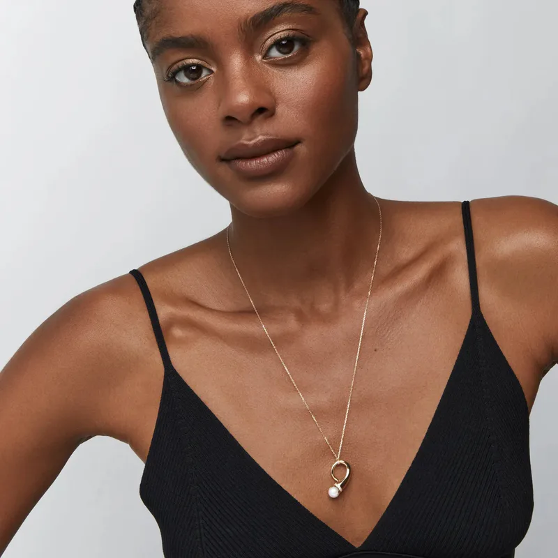 14kt Pearl Cornucopia Necklace