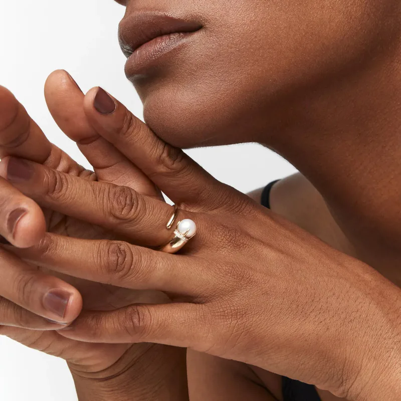 14kt Pearl Cornucopia Ring