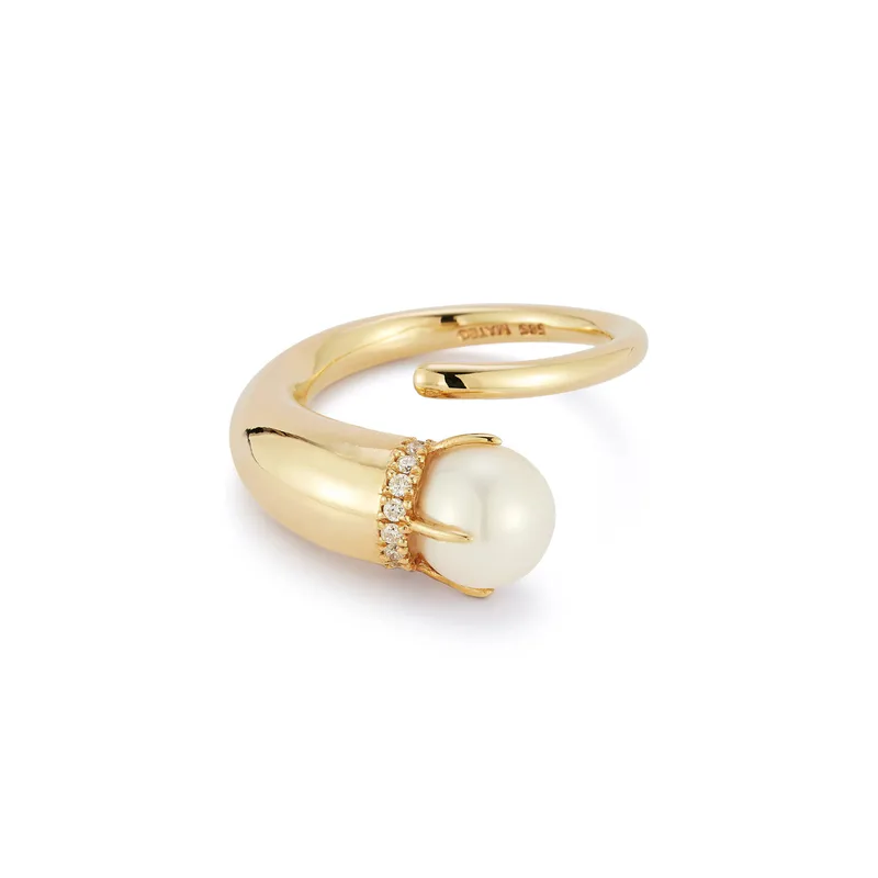 14kt Pearl Cornucopia Ring
