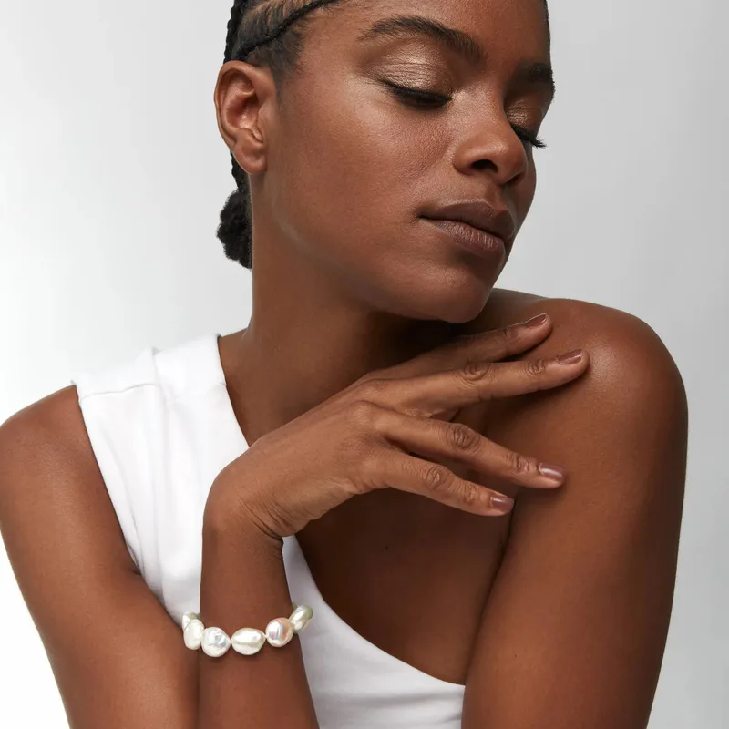 14kt Baroque Pearl Bracelet