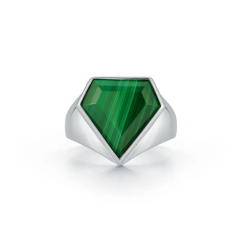 Malachite Pentagon Ring