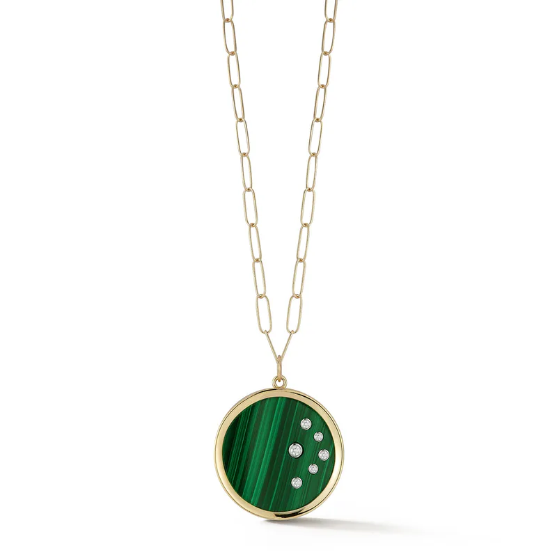 14kt Malachite Medallion