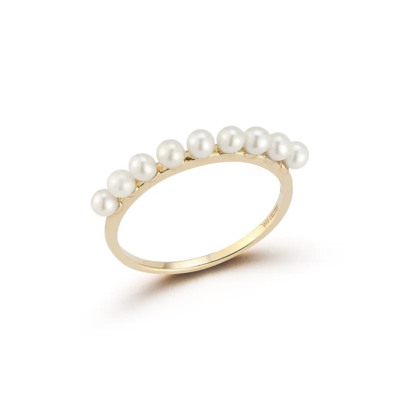 14kt Pearl Dot Band