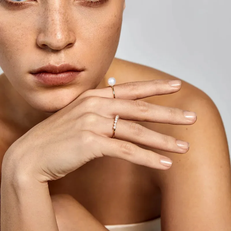 14kt Pearl Dot Ring