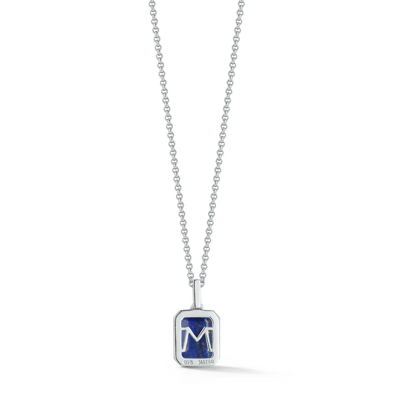 Emerald Cut Lapis Necklace